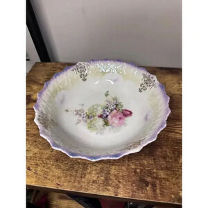 Bavaria Hand Painted Floral Transfer Berry Bowl